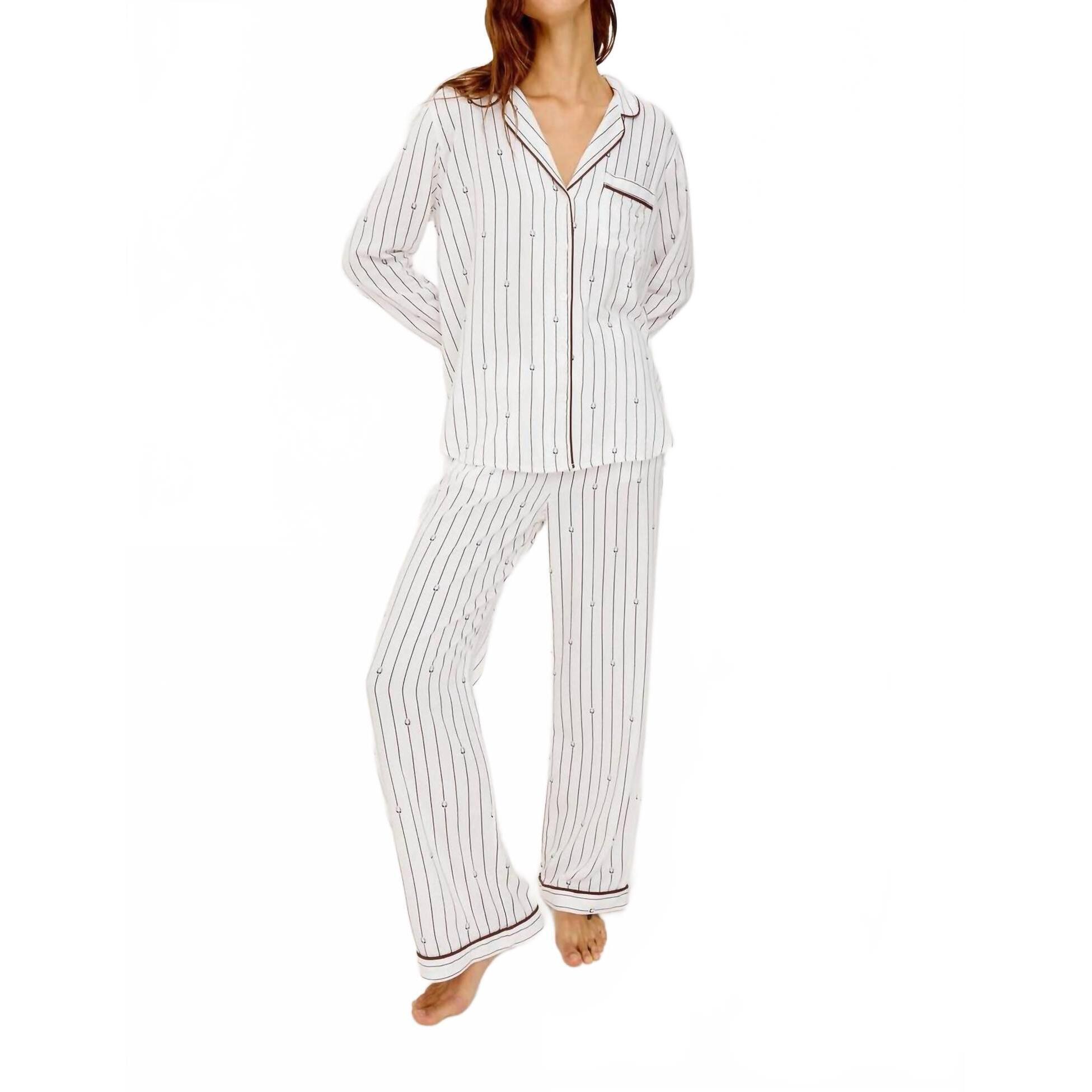 New Rails Women's Luna Pajama Set In Striped Lucky Horseshoes